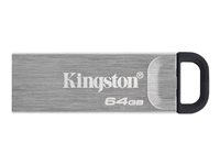 Kingston Technology DataTraveler Kyson, 64 GB, USB Type-A, 3.2 Gen 1 (3.1 Gen 1), 200 MB/s, Utan skyddshatt, Silver DTKN/64GB