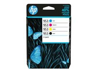 HP 953 - 4-pack - svart, gul, cyan, magenta - original - bläckpatron - för Officejet Pro 7740, 7740 Wide Format, 8210, 8216, 8218, 8710, 8715, 8720, 8725, 8730, 8740 6ZC69AE