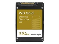 WD Gold Enterprise-Class SSD WDS384T1D0D - Solid state drive - 3.84 TB - inbyggd - 2.5" - U.2 PCIe 3.1 x4 (NVMe) WDS384T1D0D