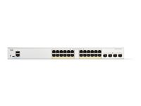 Switch - L3 - 24 x 10/100/1000Base-T + 4 x 1 Gigabit SFP - rackmonterbar - PoE+ (195 W) C1200-24P-4G