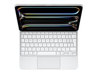 Apple Magic Keyboard - Tangentbord och foliefodral - med pekdyna - bakgrundsbelyst - Apple Smart connector - QWERTY - internationell engelska - vit MWR03Z/A