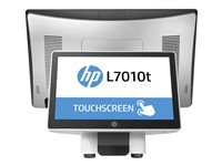 HP L7010t Retail Touch Monitor - LED-skärm med omkopplare för tangentbord/video/mus - 10.1" (10.1" visbar) - pekskärm - 1280 x 800 @ 60 Hz - TN - 220 cd/m² - 800:1 - 30 ms - DisplayPort - HP-svart, asteroid - för HP t640, RP9 G1 Retail System 9118 T6N30AA