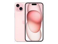 Apple iPhone 15 Plus - 5G smartphone - dual-SIM / Internminne 128 GB - OLED-skärm - 6.7" - 2796 x 1290 pixels - 2 bakre kameror 48 MP, 12 MP - front camera 12 MP - rosa MU103QN/A