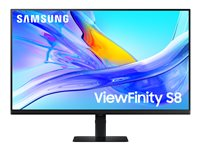 Samsung ViewFinity S8 S32D800UAU - S80UD Series - LED-skärm - USB - 32" - 3840 x 2160 UHD @ 60 Hz - VA - 350 cd/m² - 3000:1 - HDR10 - 5 ms - HDMI, DisplayPort, USB-C - svart LS32D800UAUXEN