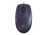 Logitech Mouse M100, Ambidextrous, Optisk, USB Type-A, 1000 DPI, Grå 910-005003