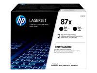 HP 87X - 2-pack - Lång livslängd - svart - original - LaserJet - tonerkassett (CF287XD) - för LaserJet Enterprise M506, MFP M527, LaserJet Enterprise Flow MFP M527, LaserJet Pro M501 CF287XD