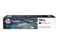 HP 981A - 106 ml - svart - original - PageWide - bläckpatron - för PageWide Enterprise Color MFP 586, PageWide Managed Color E55650 J3M71A