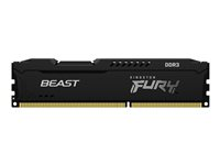 Kingston FURY Beast - DDR3 - modul - 4 GB - DIMM 240-pin - 1866 MHz / PC3-14900 - CL10 - 1.5 V - ej buffrad - icke ECC - svart KF318C10BB/4