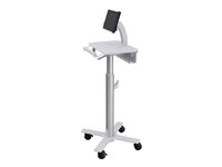 Ergotron StyleView Tablet Cart, SV10, Multimediavagn, Gjuten aluminium, Vit, Surfplatta, 75 x 75,100 x 100 mm, 0 - 128°, 4 hjul SV10-1400-0