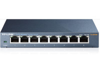 TP-Link TL-SG108, Ohanterad, L2, Gigabit Ethernet (10/100/1000), Full duplex, Monteringsbar på väggen TL-SG108