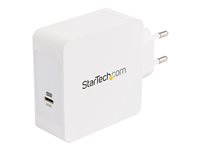 StarTech.com USB-C väggladdare med 1 port och 60 W strömförsörjning, inomhus, AC, 20 V, Vit WCH1CEU