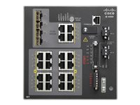 Cisco Industrial Ethernet 4000 Series - Switch - Administrerad - 16 x 10/100 + 4 x kombinations-Gigabit SFP - DIN-skenmonterbar - DC power - TAA-kompatibel IE-4000-16T4G-E