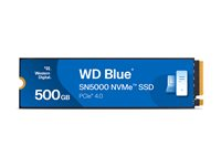 WD Blue SN5000 WDS500G4B0E - SSD - 500 GB - inbyggd - M.2 2280 - PCIe 4.0 x4 (NVMe) WDS500G4B0E