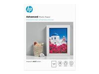 HP Advanced Photo-papper, glättat, 250 g/m2, 13 x 18 cm (127 x 178 mm), 25 ark, Glansigt, 250 g/m ^, Bläckstråleskrivare, 13x18 cm, 25 ark, Business Q8696A