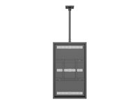 Multibrackets M Pro Series - Monteringssats (takplatta, 2 poler, pålkontakt, hölje, stångkoppling och utvändig plastlindning) - låg profil - för LCD-display - medium - stål - svart - skärmstorlek: 55" 7350105213311