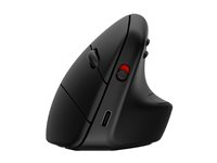 HP 925 - Vertikal mus - 6 knappar - trådlös - 2.4 GHz, Bluetooth 5.3 - trådlös USB-mottagare - svart - hållbar förpackning 6H1A5AA