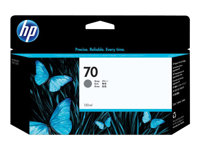 HP 70 - 130 ml - grå - original - DesignJet - bläckpatron - för DesignJet HD Pro MFP, T120, Z2100, Z3100, Z3100ps, Z3200, Z3200ps, Z5200, Z5400 C9450A