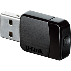 D-Link DWA-171, Trådlös, USB, WLAN, Wi-Fi 5 (802.11ac), 433 Mbit/s, Svart DWA-171