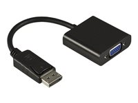 Deltaco DP-VGA7, 0,2 m, DisplayPort, VGA (D-Sub), Hankoppling, Honkoppling, Rak DP-VGA7