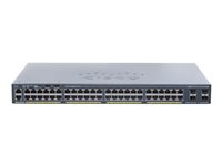 Cisco Catalyst WS-C2960X-48FPD-L - Switch - Managerad - 48 x 10/100/1000 (PoE+) + 2 x 10 Gigabit SFP+ - rackmonterbar - PoE+ WS-C2960X-48FPD-L