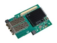 Intel Ethernet Network Adapter X710-DA2 (OCP 3.0), Intern, Kabel, PCI Express, Fiber, 1000 Mbit/s, Svart, Grön, Silver X710DA2OCP