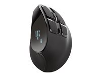 Trust Voxx, högerhand, Vertikal design, Optisk, Trådlös RF + Bluetooth, 2400 DPI, Svart 23731