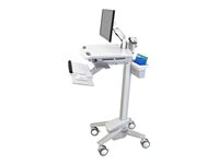 Ergotron StyleView EMR Cart with LCD Arm, Multimediavagn, Vit, Gjuten aluminium, Plast, Plattskärm, 16 kg, 55,9 cm (22") SV41-6200-0