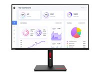 Lenovo ThinkVision T32p-30 - LED-skärm - 31.5" - 3840 x 2160 4K - IPS - 350 cd/m² - 1000:1 - HDR10 - 4 ms - HDMI, DisplayPort, USB-C - korpsvart - Campus 63D2GAT1EU