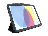 ZAGG Rugged Messenger - Skyddsfodral för surfplatta - robust - MOQ 1k - polykarbonat - träkol - för Apple 10.9-inch iPad (10:e generation) 103114857