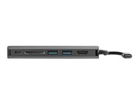 StarTech.com USB C-multiportadapter - USB-C-resedocka till 4K HDMI, 3x USB 3.0-hubb, SD/SDHC, GbE, 60W PD 3.0 Pass-through - bärbar USB-C-mini dockningsstation USB Type-C/Thunderbolt 3, Kabel, USB 3.2 Gen 1 (3.1 Gen 1) Type-C, 10,100,1000 Mbit/s, IEE DKT30CSDHPD3