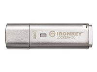 Kingston Technology IronKey Locker+ 50, 32 GB, USB Type-A, 3.2 Gen 1 (3.1 Gen 1), 145 MB/s, Keps, Silver IKLP50/32GB