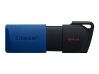 Kingston Technology DataTraveler Exodia M, 64 GB, USB Type-A, 3.2 Gen 1 (3.1 Gen 1), Friktionslager, 10 g, Svart, Blå DTXM/64GB