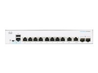 Cisco Business 350 Series 350-8T-E-2G - Switch - L3 - Administrerad - 8 x 10/100/1000 + 2 x kombination Gigabit Ethernet/Gigabit SFP - rackmonterbar CBS350-8T-E-2G-UK