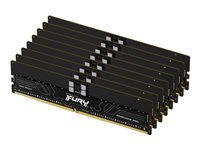 Kingston FURY Renegade Pro - DDR5 - sats - 128 GB: 8 x 16 GB - DIMM 288-pin - 6000 MHz / PC5-48000 - CL32 - 1.35 V - registrerad - on-die ECC - svart KF560R32RBEK8-128