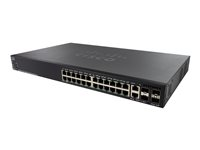 Cisco 550X Series SG550X-24 - Switch - L3 - Managed - 24 x 10/100/1000 + 2 x 10 Gigabit SFP+ (uplink) + 2 x combo 10GBase-T (uplink) - rack-mountable SG550X-24-K9-EU