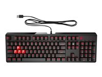 HP OMEN by Keyboard 1100, Fullstor (100 %), Kabel, USB, Mekaniska tangentbrytare, LED, Svart 1MY13AA#UUW