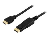 Deltaco DP-3030, 3 m, DisplayPort, HDMI Typ A (standard), Hankoppling, Hankoppling, Guld DP-3030