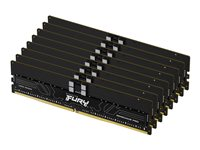 Kingston FURY Renegade Pro - DDR5 - sats - 256 GB: 8 x 32 GB - DIMM 288-pin - 6400 MHz / PC5-51200 - CL32 - 1.4 V - registrerad - ECC - svart KF564R32RBK8-256