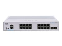 Cisco Business 250 Series CBS250-16T-2G - Switch - L3 - smart - 16 x 10/100/1000 + 2 x Gigabit SFP - rackmonterbar CBS250-16T-2G-UK