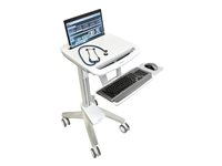 Ergotron StyleView EMR Laptop Cart, Multimediavagn, Vit, Gjuten aluminium, Plast, Bärbar dator, 8,2 kg, 43,9 cm (17.3") SV41-6100-0