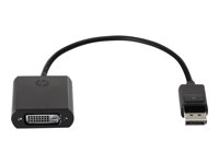 HP - DVI cable - DisplayPort (M) to DVI-D (F) - 19 cm - for HP 260 G4, Elite Slice G2, EliteDesk 805 G6, ProDesk 40X G6, ProOne 400 G6, 600 G6 FH973AT