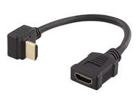 Deltaco HDMI-21E, 0,2 m, HDMI Typ A (standard), HDMI Typ A (standard), Svart HDMI-21E