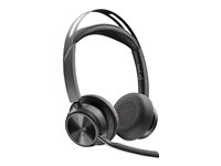 Poly Voyager Focus 2 - Headset - på örat - Bluetooth - trådlös - aktiv brusradering - USB-C via Bluetooth-adapter - svart - Certifierad för Microsoft-teams, Zoomcertifierad 9T9J6AA#AC3