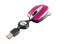 Optical Mini Travel Mouse USB Hot Pink 49021