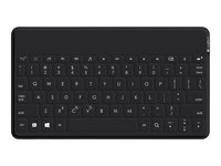 Logitech Keys-To-Go, QWERTY, Dansk, Finsk, Nordic, Svensk, 1,7 cm, 1,2 mm, Varje varumärke, Svart 920-008554