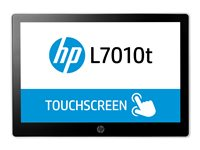 HP L7010t Retail Touch Monitor - LED-skärm med omkopplare för tangentbord/video/mus - 10.1" (10.1" visbar) - pekskärm - 1280 x 800 @ 60 Hz - TN - 220 cd/m² - 800:1 - 30 ms - DisplayPort - HP-svart, asteroid - för HP t640, RP9 G1 Retail System 9118 T6N30AA