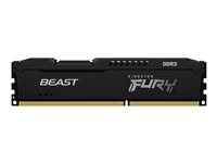 Kingston FURY Beast - DDR3 - modul - 4 GB - DIMM 240-pin - 1600 MHz / PC3-12800 - CL10 - 1.5 V - ej buffrad - icke ECC - svart KF316C10BB/4