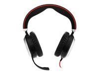 Jabra Evolve 80 Stereo, Kabel, Kontor/callcenter, Headset, Svart, Röd, Silver 14401-11