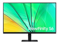 Samsung ViewFinity S6 S32D600EAU - S60UD Series - LED-skärm - 32" - 2560 x 1440 QHD @ 100 Hz - IPS - 350 cd/m² - 1000:1 - HDR10 - 5 ms - HDMI, DisplayPort - svart LS32D600EAUXEN