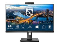 Philips 242B1H - LED-skärm - 24" (24" visbar) - 1920 x 1080 Full HD (1080p) @ 75 Hz - IPS - 250 cd/m² - 1000:1 - 4 ms - HDMI, DVI-D, VGA, DisplayPort - högtalare - svart med struktur 242B1H/00